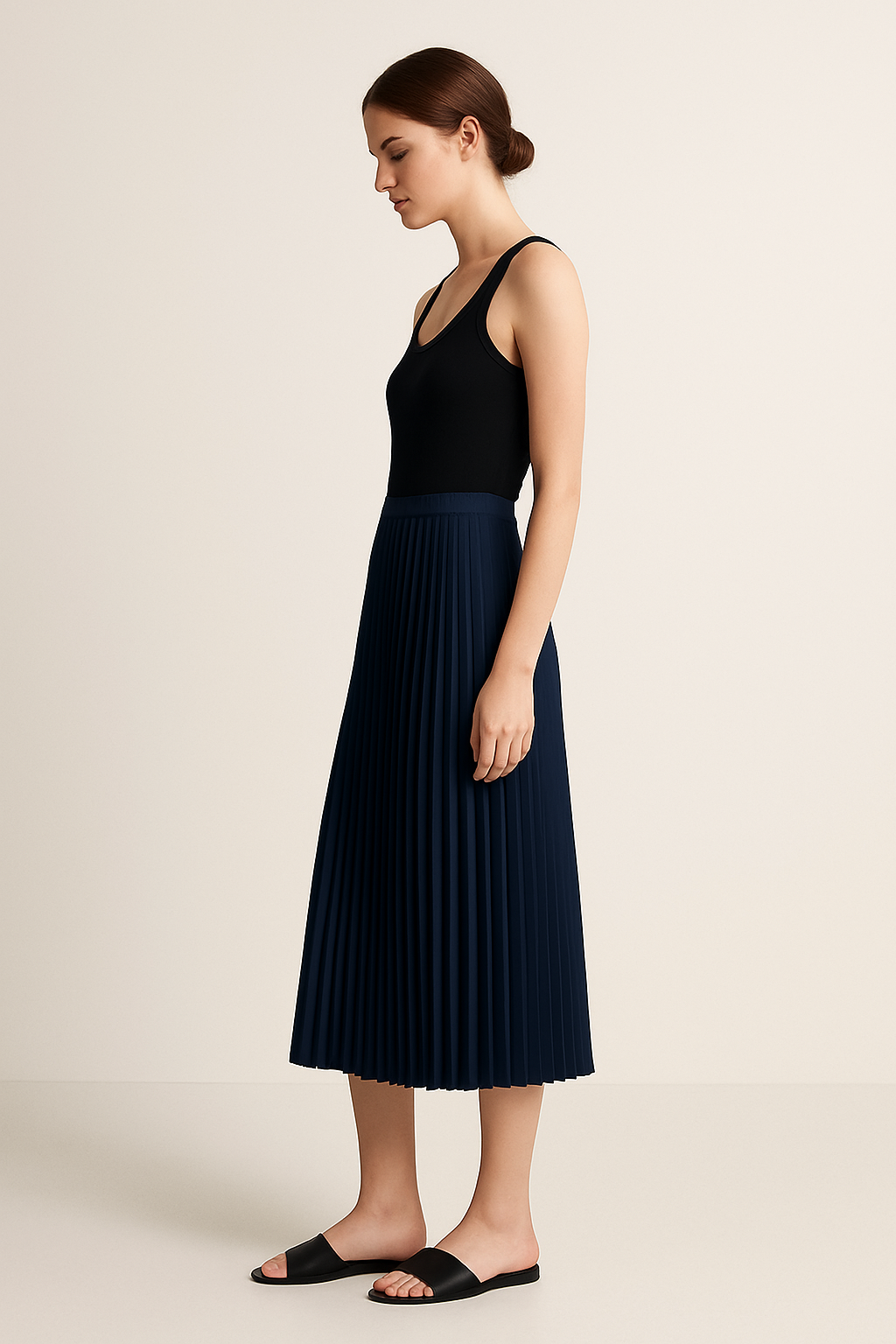 Claire | Pleated Midi Skirt
